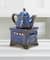 5&#x22; Blue Porcelain Teapot Stovetop Candle Oil Warmer